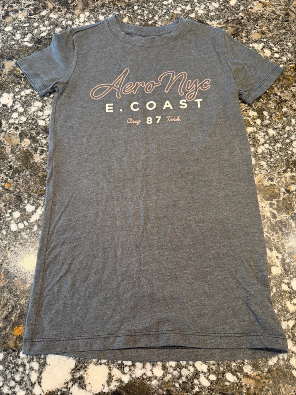 Aeropostale Gray Graphic Aero NYC E. Coast Tee